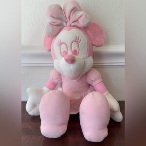 Vintage Disney Minnie Mouse Pink and White Plush Companion